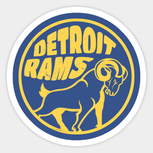 Detroit Rams Yellow Sticker